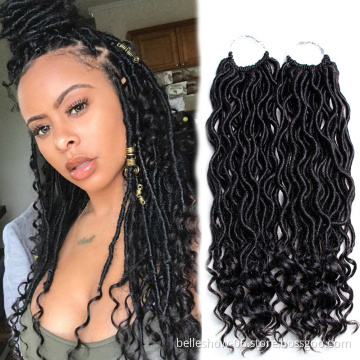 Hot sell goddess   faux locs curly with ends